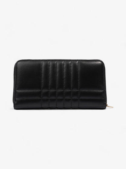 Burberry Lola Zip Wallet Black / Gold Leather Large