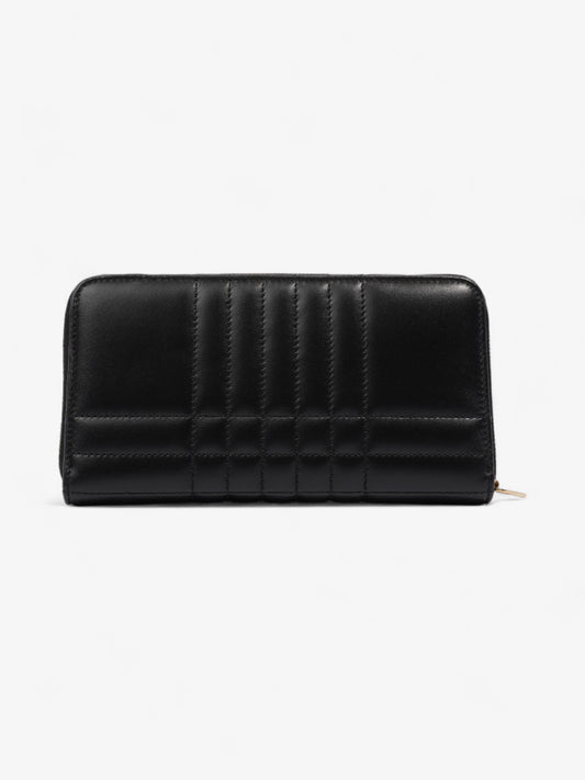 Burberry Lola Zip Wallet Black / Gold Leather Large