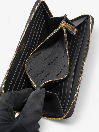 Burberry Lola Zip Wallet Black / Gold Leather Large