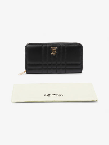 Burberry Lola Zip Wallet Black / Gold Leather Large