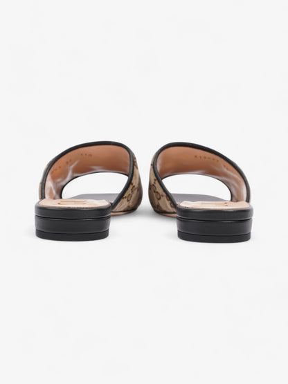 Gucci GG Sandals Beige  / Brown / Black Canvas EU 36 UK 3