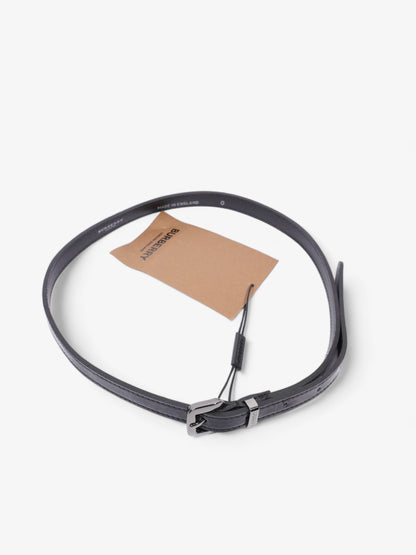 Burberry Thin Buckle Belt Black Patent Leather 86cm