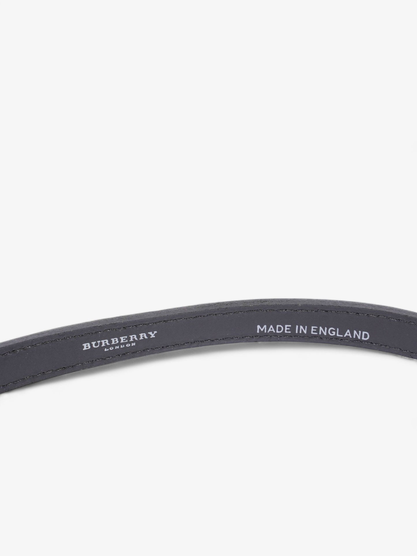 Burberry Thin Buckle Belt Black Patent Leather 86cm