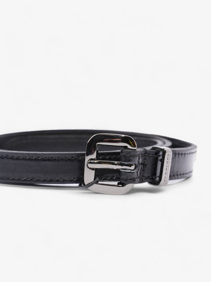 Burberry Thin Buckle Belt Black Patent Leather 86cm