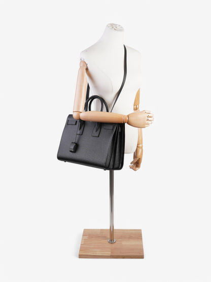 Saint Laurent Sac De Jour Black Calfskin Leather Small