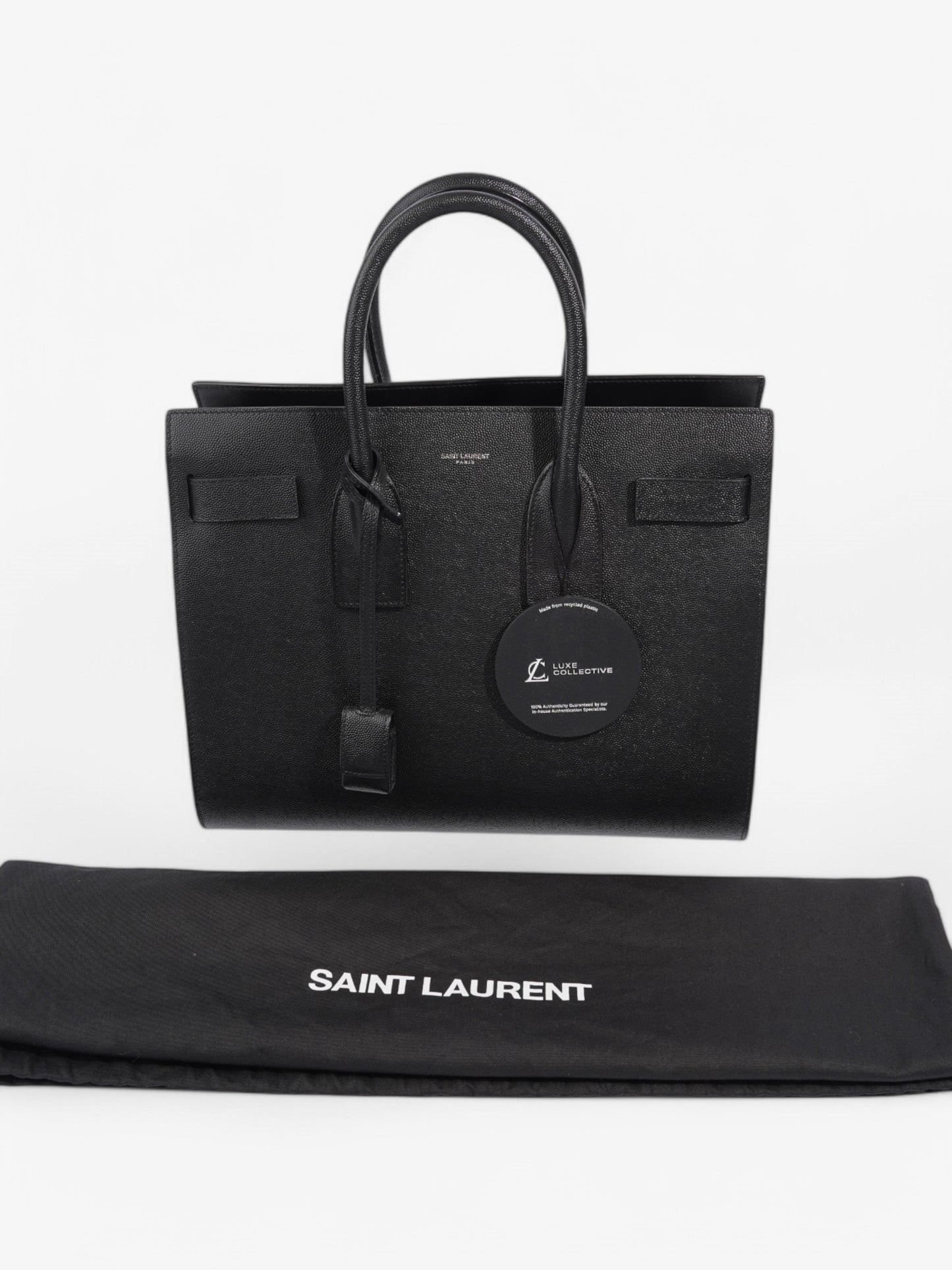Saint Laurent Sac De Jour Black Calfskin Leather Small