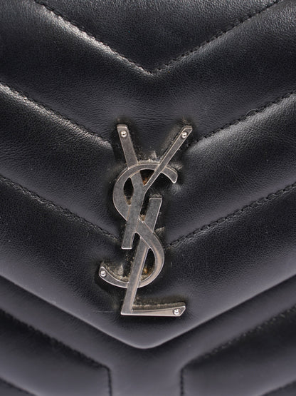 Saint Laurent Lou Lou Black Lambskin Leather Small