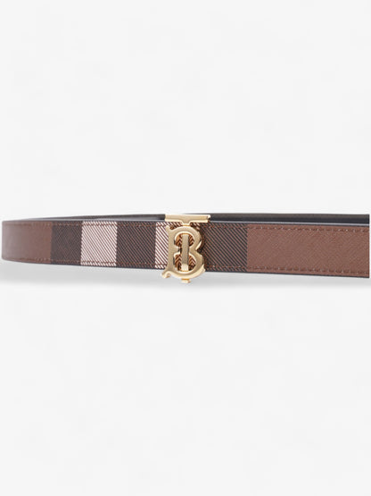 Burberry TB Belt Reversible Giant Check Belt Dark Birch Brown Canvas Large (134cm)
