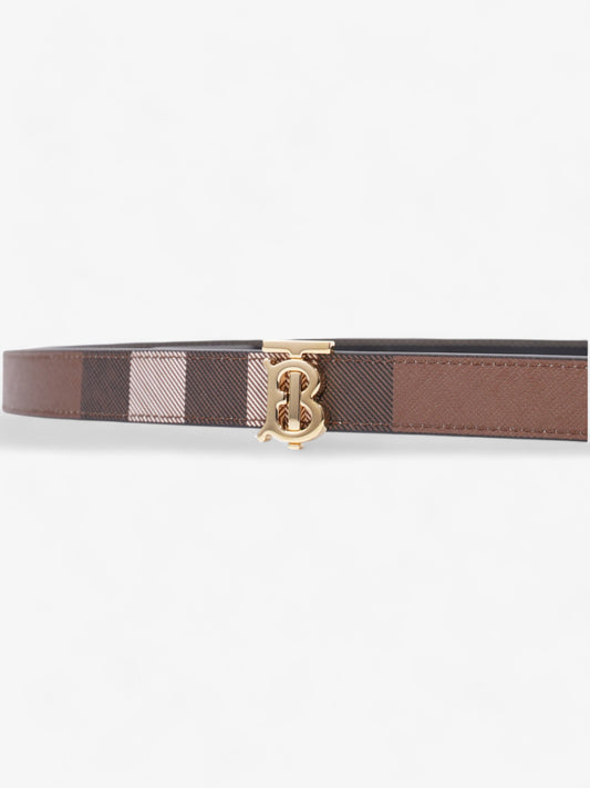 Burberry TB Belt Reversible Giant Check Belt Dark Birch Brown Canvas Large (134cm)