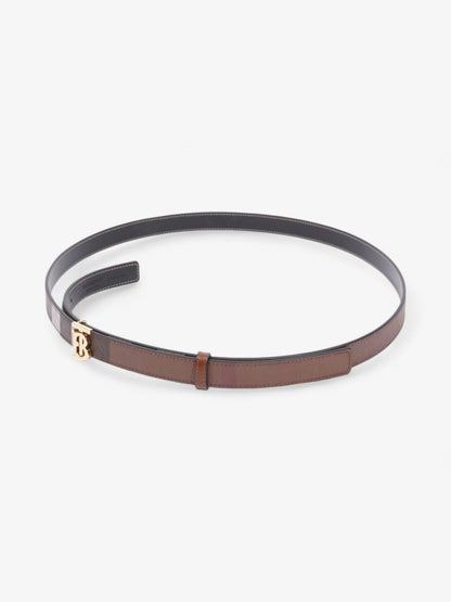 Burberry TB Belt Reversible Giant Check Belt Dark Birch Brown Canvas Large (134cm)
