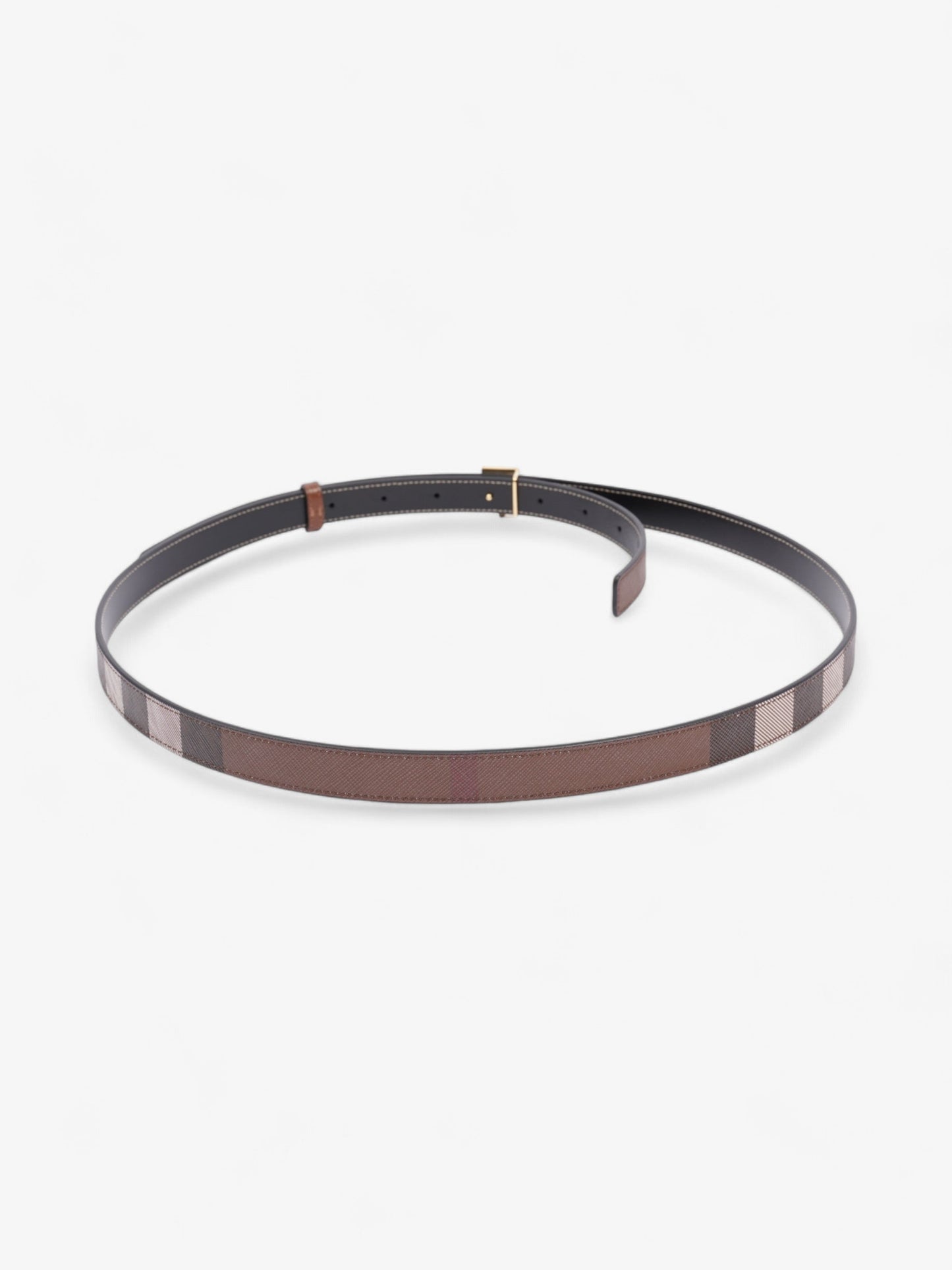 Burberry TB Belt Reversible Giant Check Belt Dark Birch Brown Canvas Large (134cm)