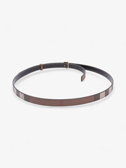 Burberry TB Belt Reversible Giant Check Belt Dark Birch Brown Canvas Large (134cm)