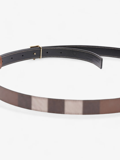 Burberry TB Belt Reversible Giant Check Belt Dark Birch Brown Canvas Large (134cm)