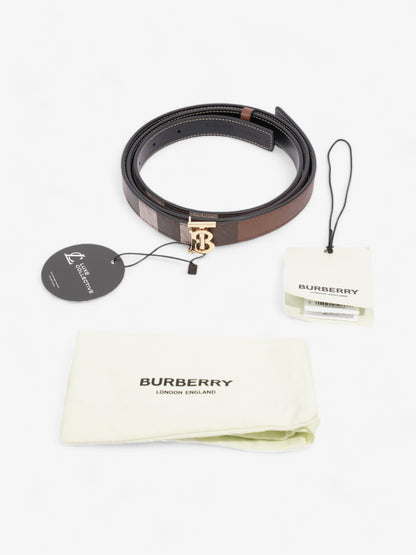 Burberry TB Belt Reversible Giant Check Belt Dark Birch Brown Canvas Large (134cm)