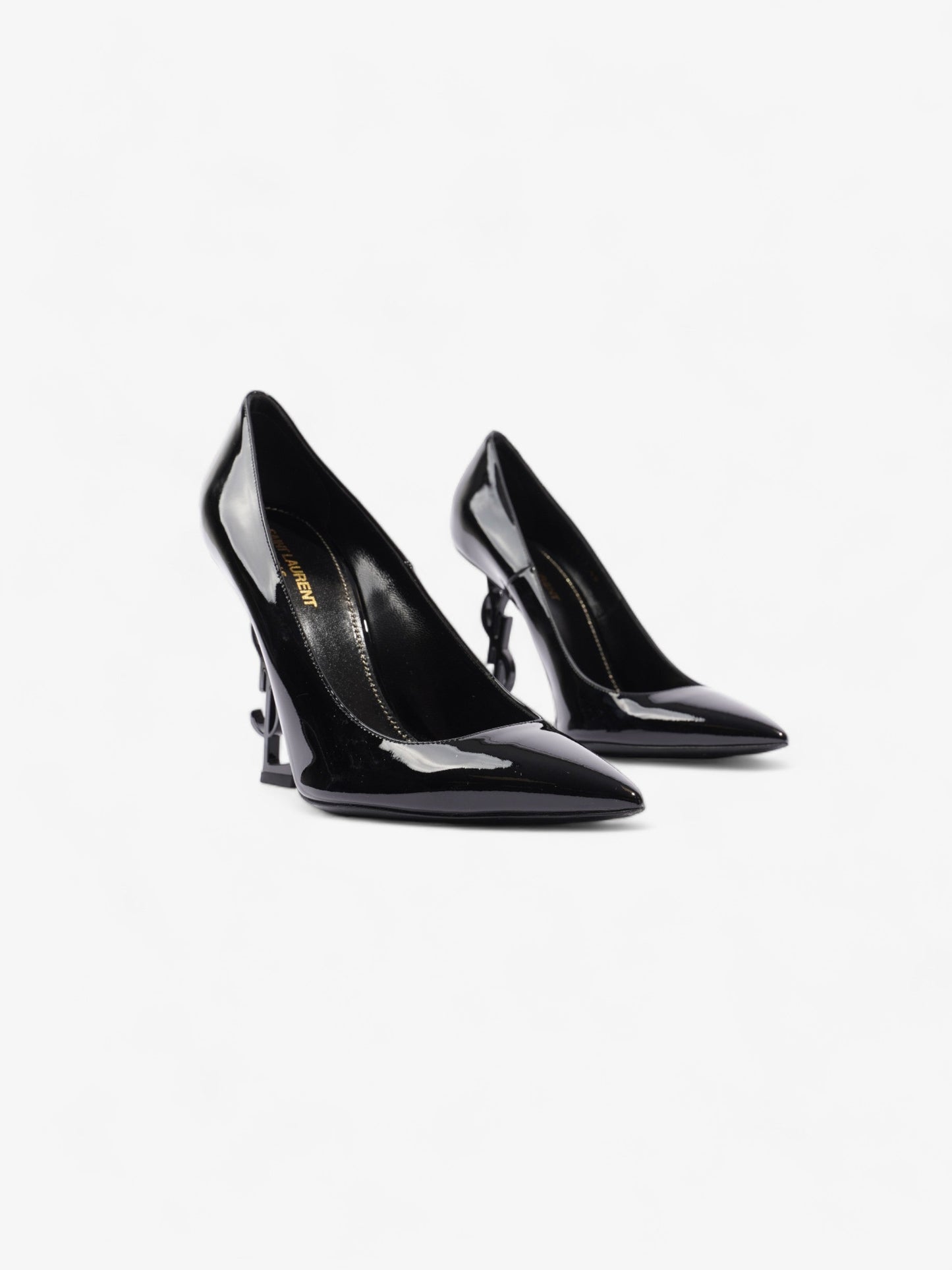 Saint Laurent Opyum Heels 110 Black Patent Leather EU 40 UK 7