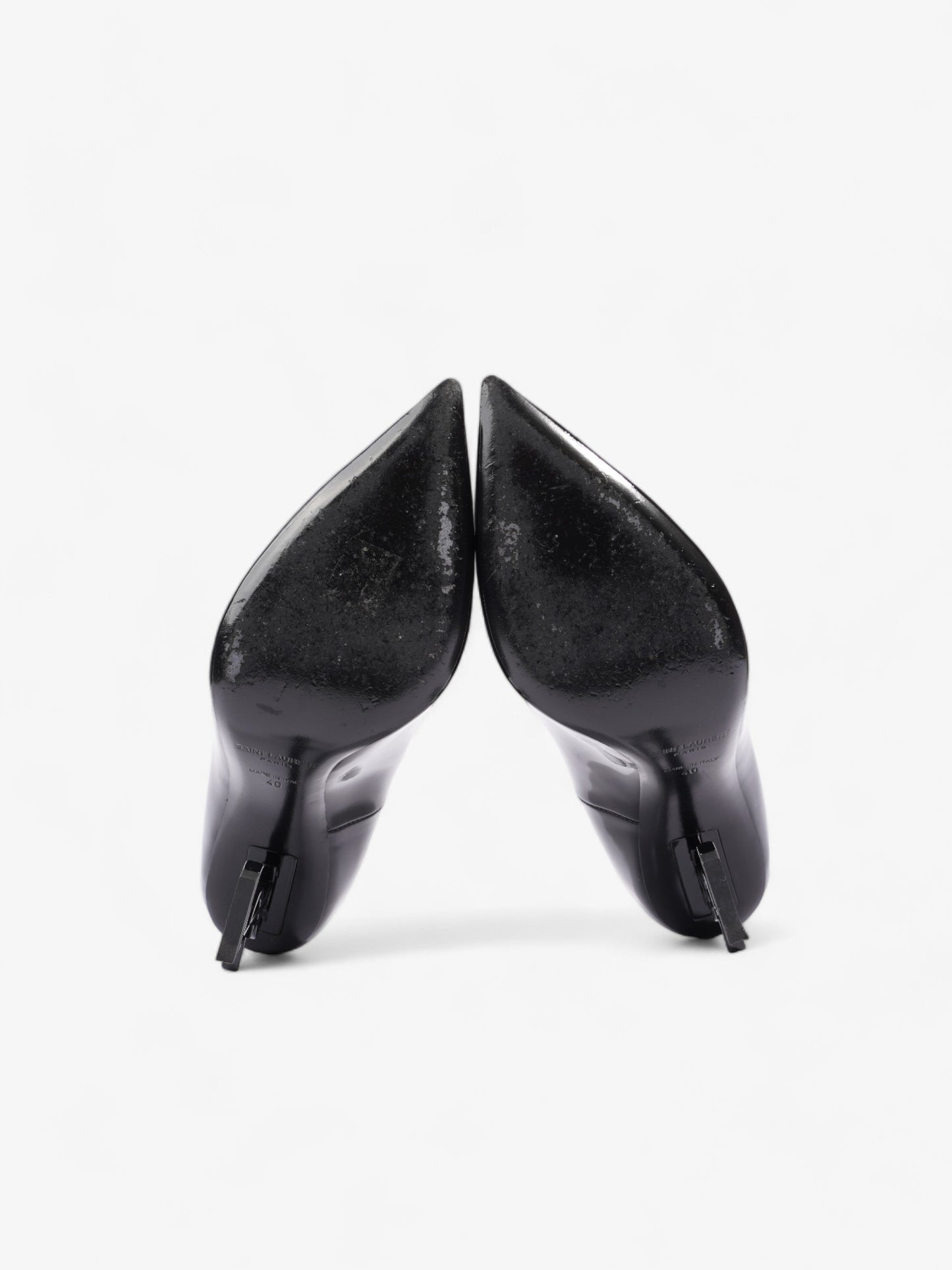 Saint Laurent Opyum Heels 110 Black Patent Leather EU 40 UK 7