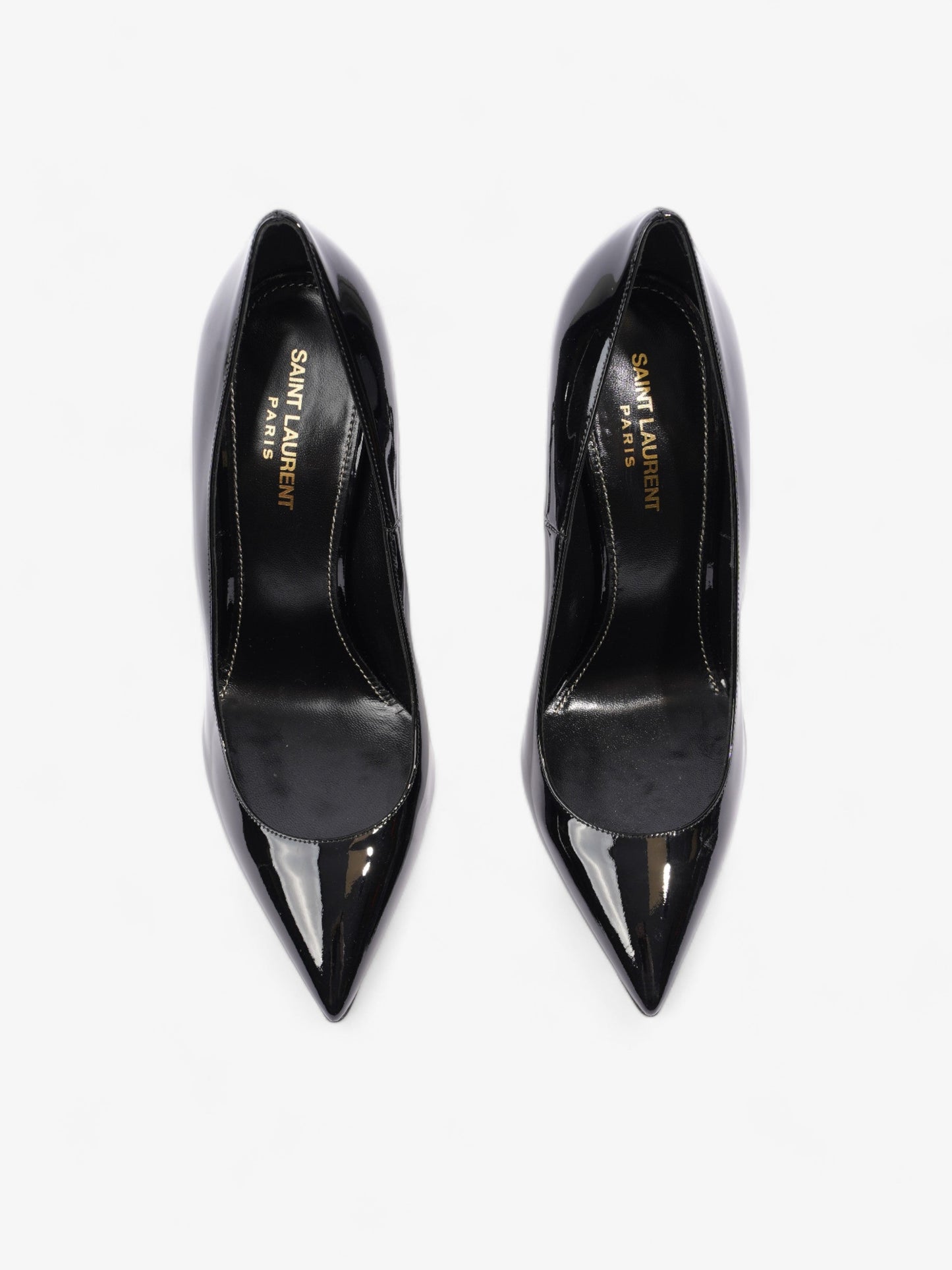 Saint Laurent Opyum Heels 110 Black Patent Leather EU 40 UK 7