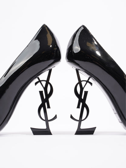 Saint Laurent Opyum Heels 110 Black Patent Leather EU 40 UK 7
