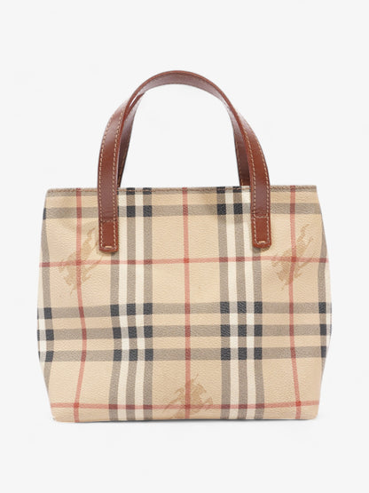 Burberry Check Tote Nova Check / Brown Coated Canvas