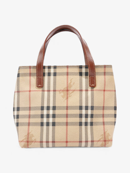 Burberry Check Tote Nova Check / Brown Coated Canvas
