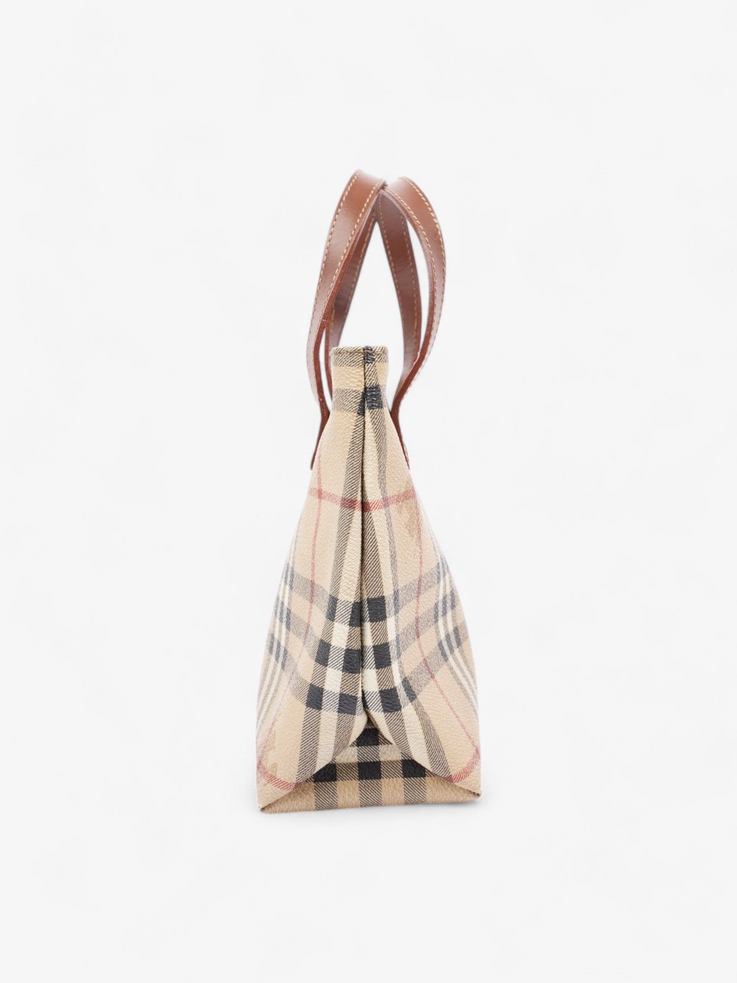 Burberry Check Tote Nova Check / Brown Coated Canvas