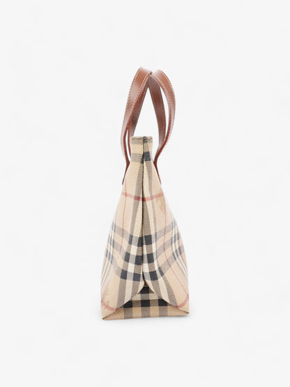 Burberry Check Tote Nova Check / Brown Coated Canvas