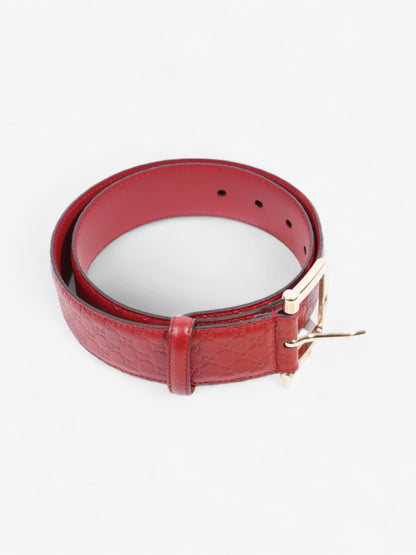 Gucci Buckle Belt Red Leather 80cm 32"