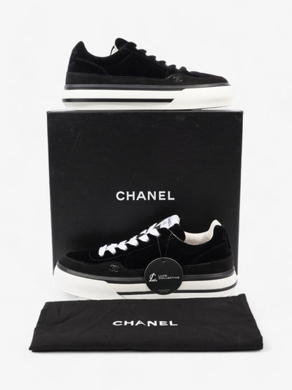Chanel CC Suede Sneaker Black / White Suede EU 42 UK 8