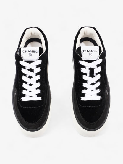 Chanel CC Suede Sneaker Black / White Suede EU 42 UK 8