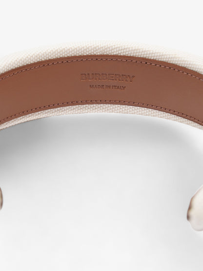 Burberry Logo Hairband White Cotton