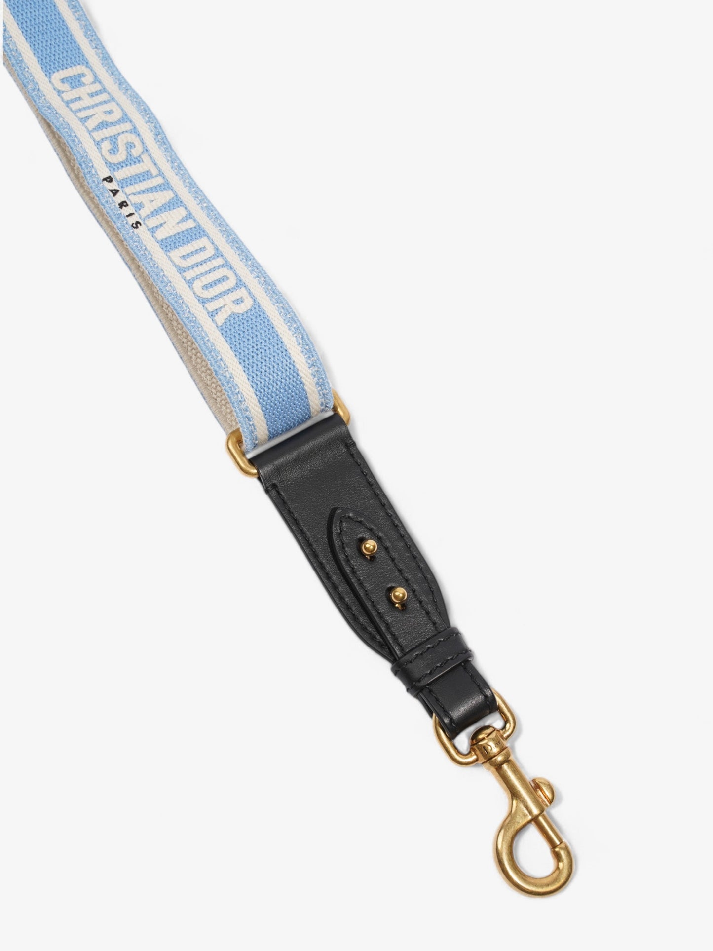 Christian Dior Adjustable Shoulder Strap With Ring Cornflower Blue / White / Gold Canvas