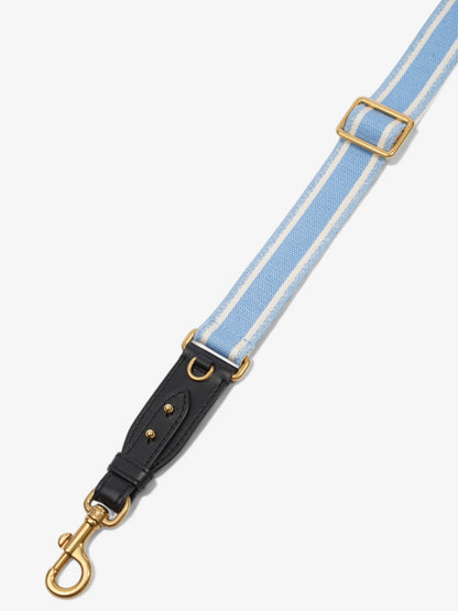 Christian Dior Adjustable Shoulder Strap With Ring Cornflower Blue / White / Gold Canvas