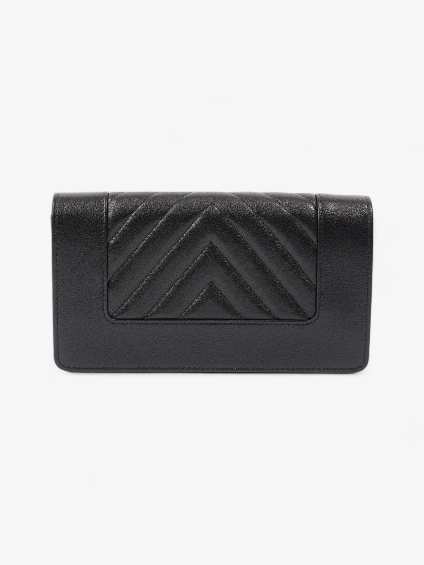 Chanel Mademoiselle Continental Wallet Black Caviar Leather