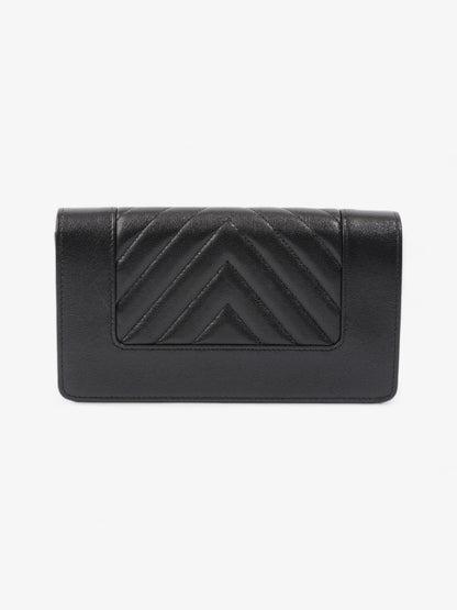 Chanel Mademoiselle Continental Wallet Black Caviar Leather