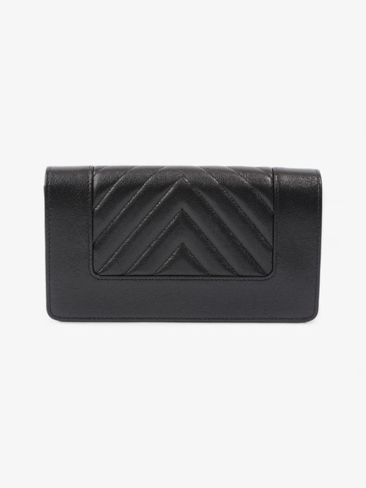 Chanel Mademoiselle Continental Wallet Black Caviar Leather