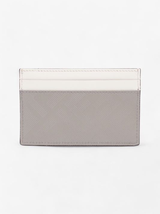 Fendi Shadow Card Holder Grey / Off White Leather