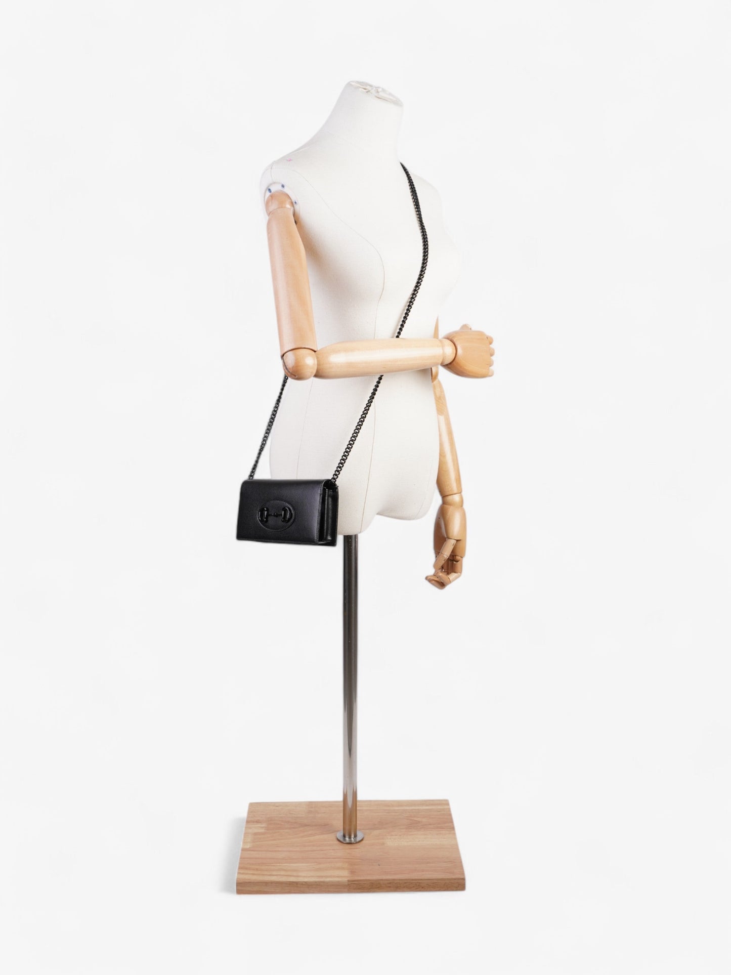 Gucci Horsebit 1955 Wallet on Chain Black Calfskin Leather