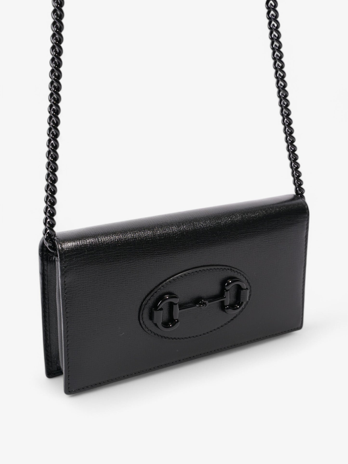 Gucci Horsebit 1955 Wallet on Chain Black Calfskin Leather