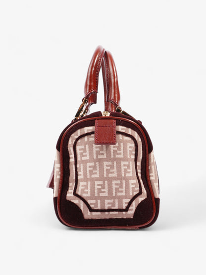 Fendi Zucchino Boston Burgundy Canvas