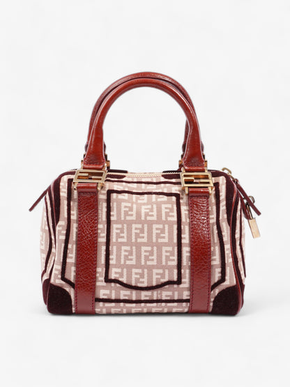Fendi Zucchino Boston Burgundy Canvas