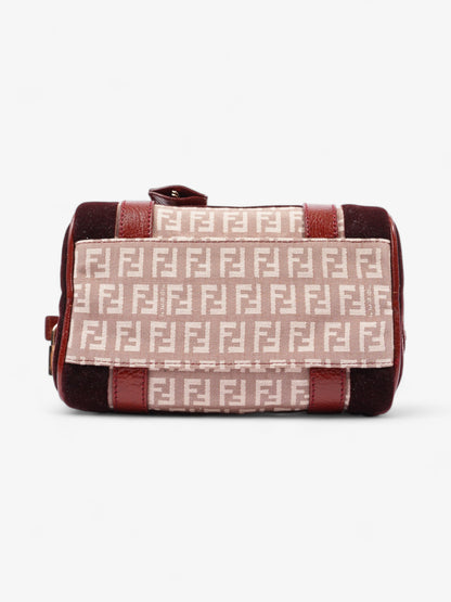 Fendi Zucchino Boston Burgundy Canvas