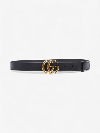 Gucci Double G Belt Black Leather 90cm 36"