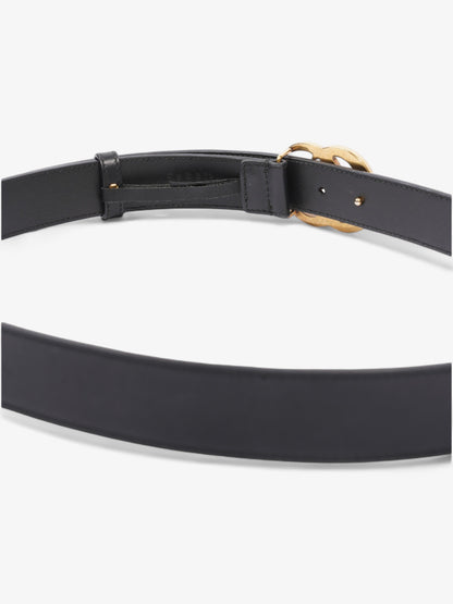Gucci Double G Belt Black Leather 90cm 36"