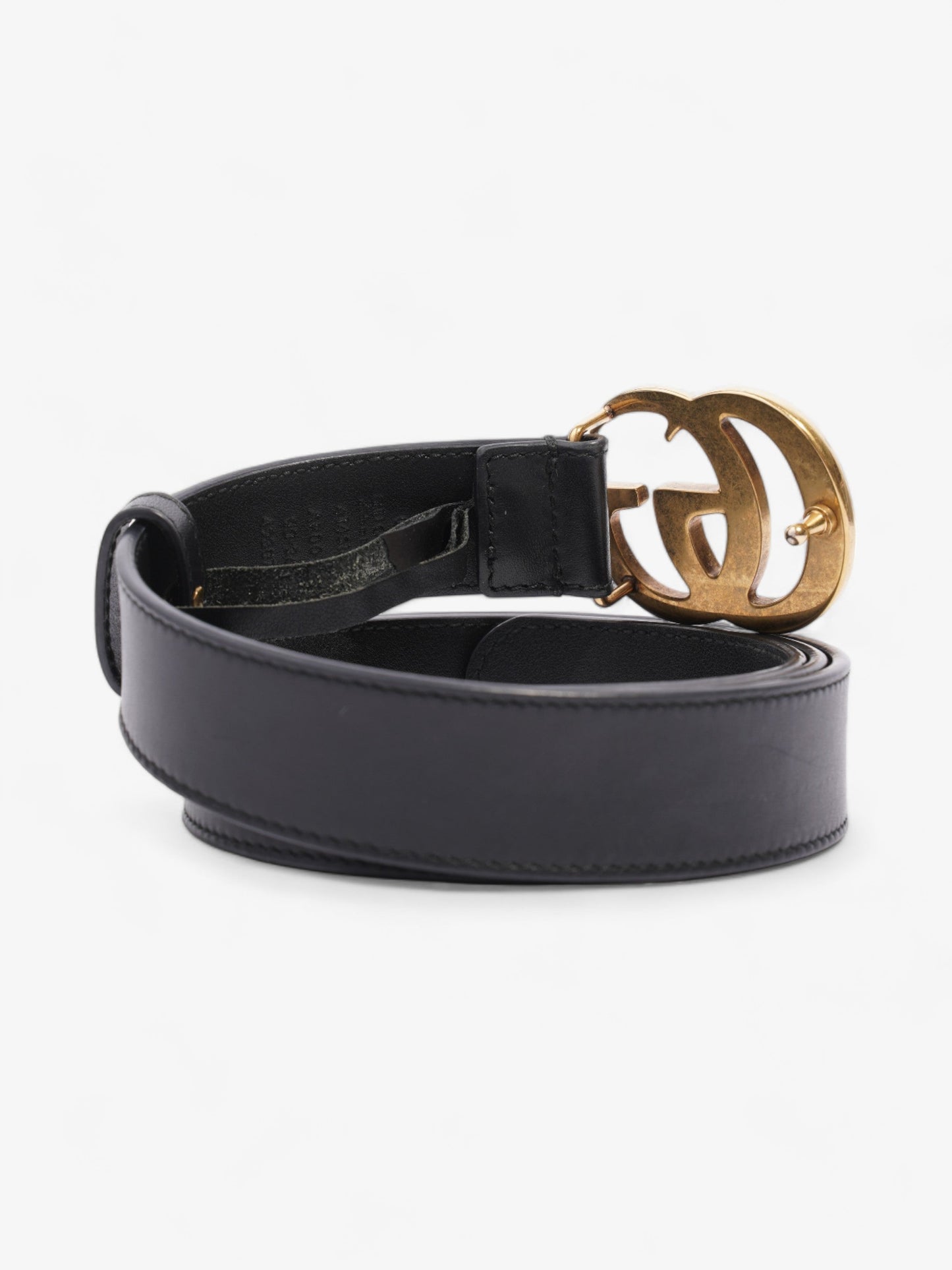 Gucci Double G Belt Black Leather 90cm 36"