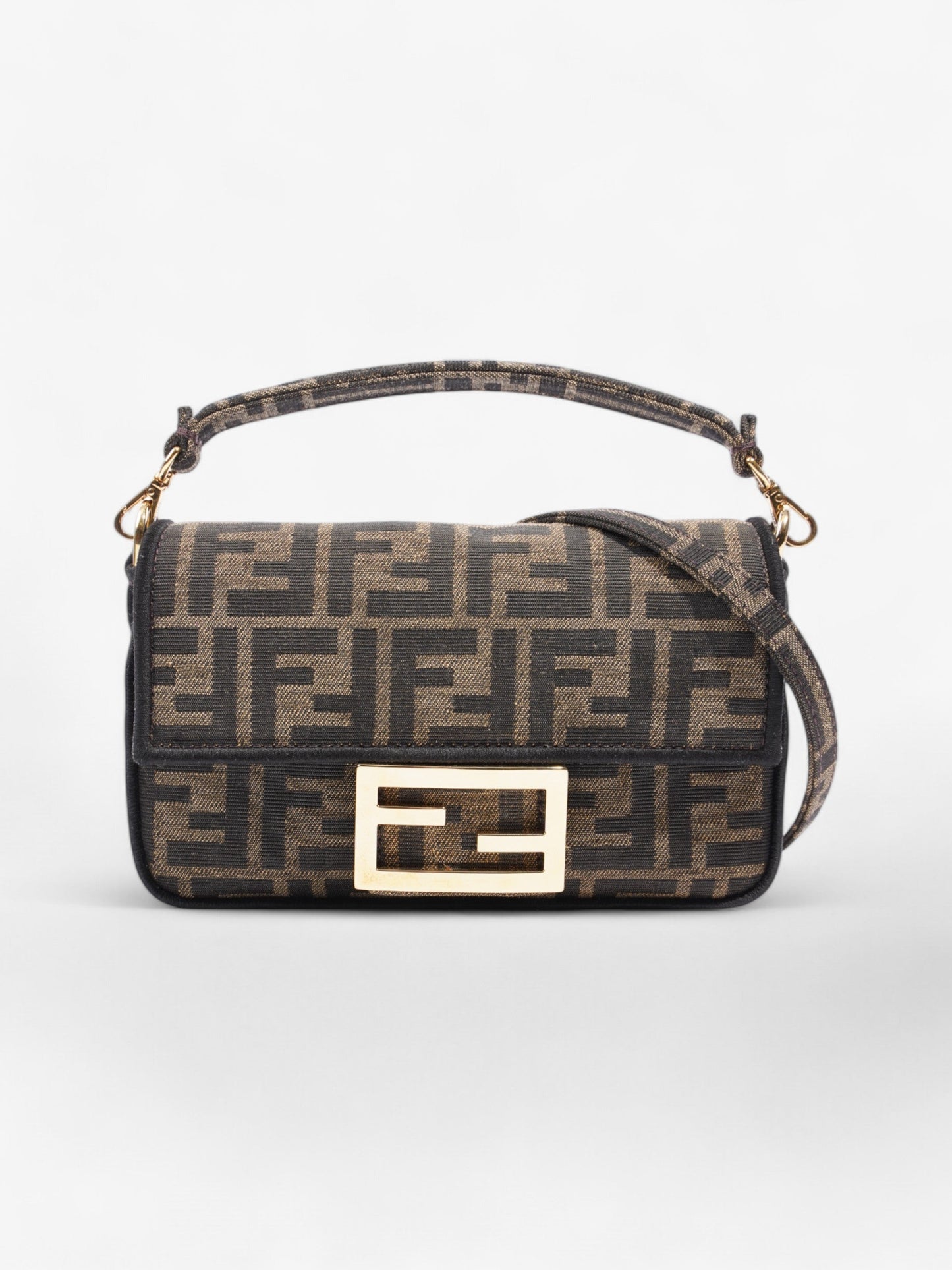Fendi Baguette Tobacco / Brown Fabric Mini