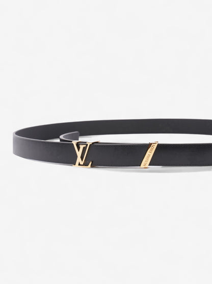 Louis Vuitton LV Initials Belt Black / Gold Leather 85cm / 34"