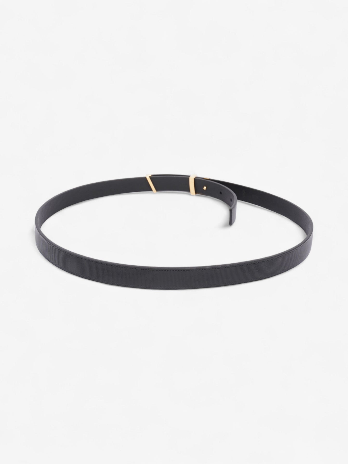 Louis Vuitton LV Initials Belt Black / Gold Leather 85cm / 34"
