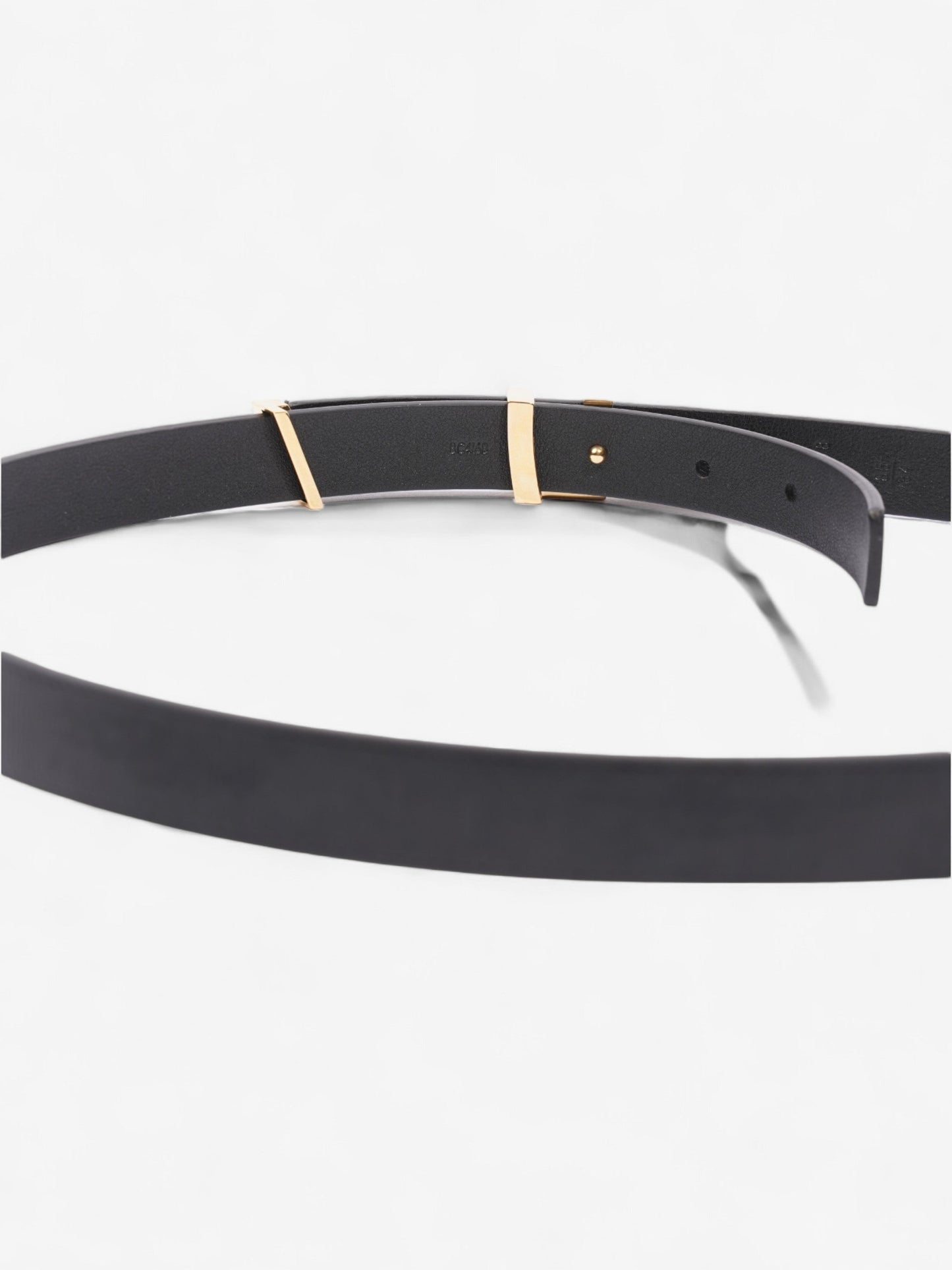 Louis Vuitton LV Initials Belt Black / Gold Leather 85cm / 34"