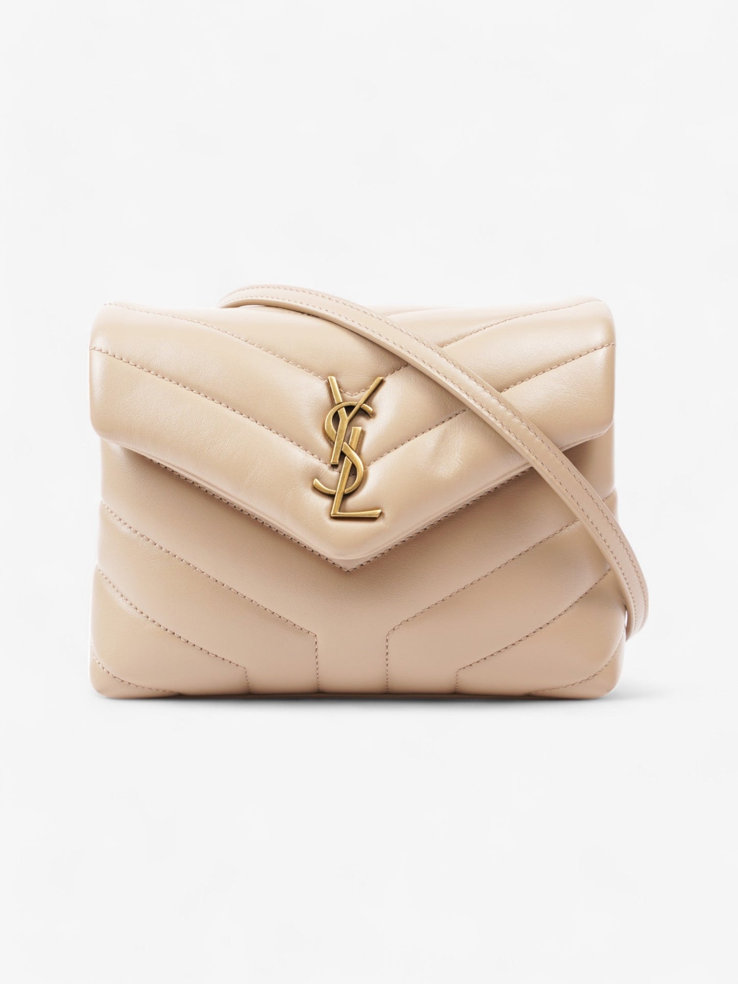 Saint Laurent Lou Lou Beige Calfskin Leather Toy