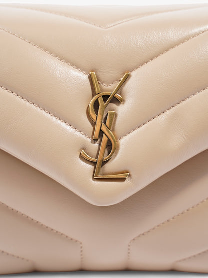 Saint Laurent Lou Lou Beige Calfskin Leather Toy